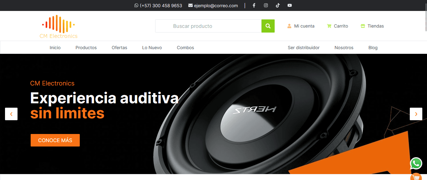 CM Electronics - Captura de pantalla